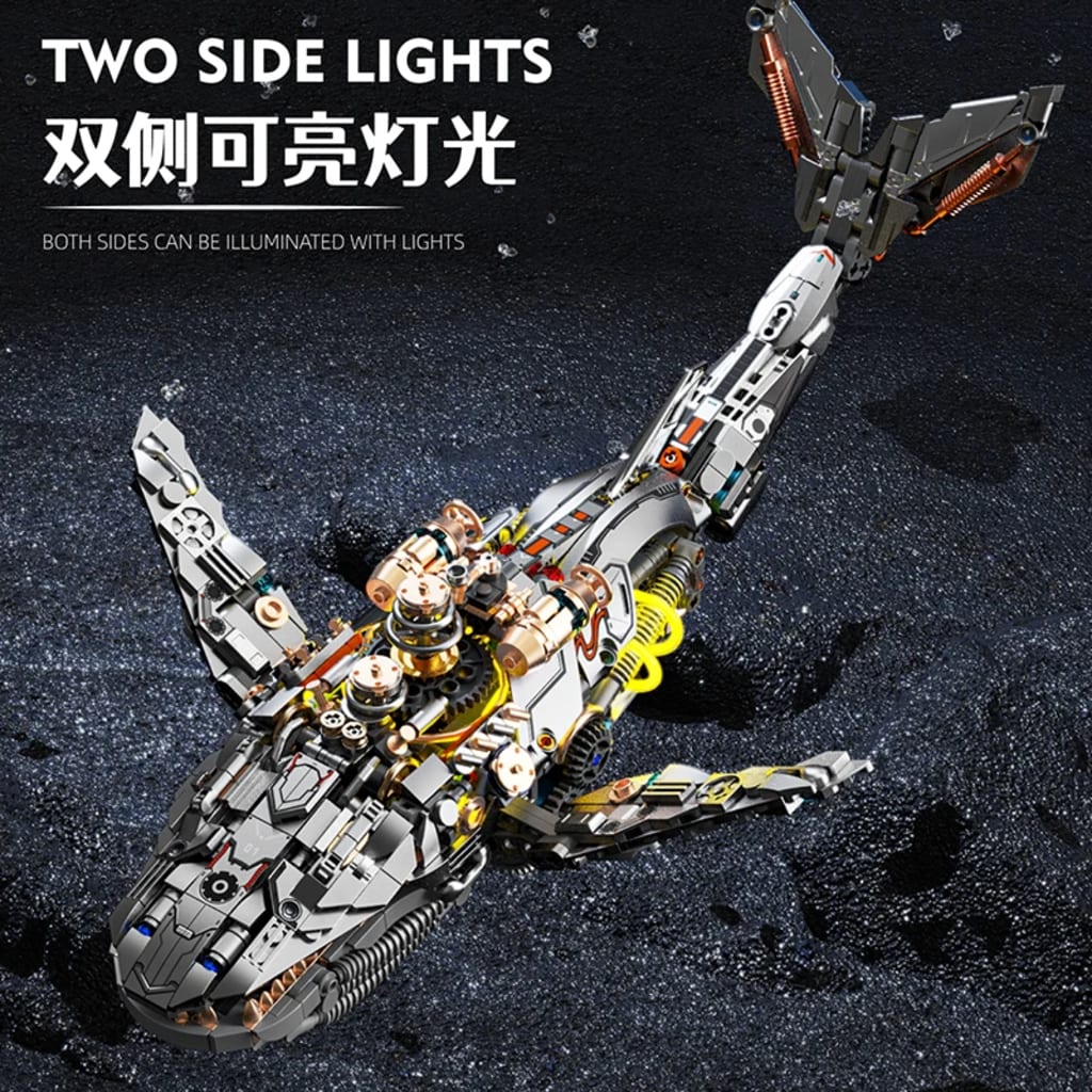 DIY Mechanical Whale Model – LEGO-Compatible Assembly Toy