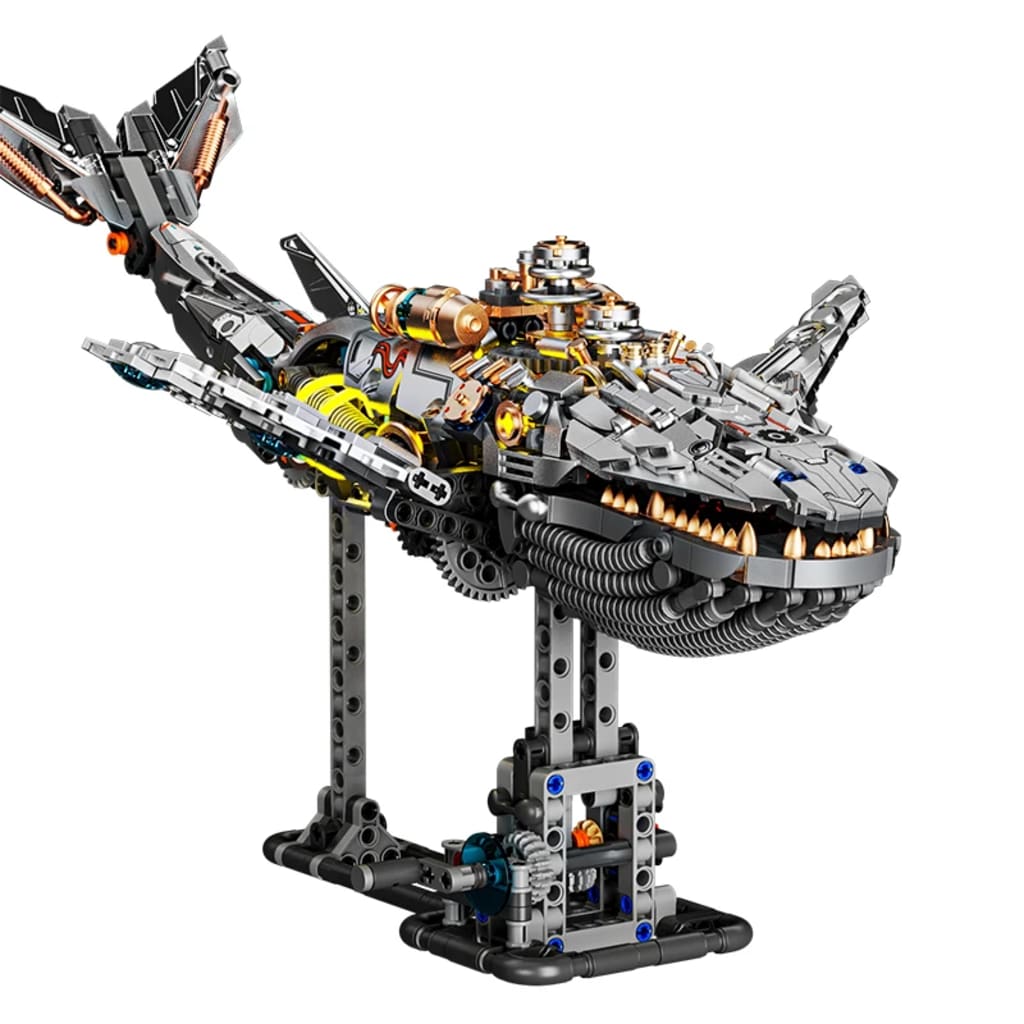 DIY Mechanical Whale Model – LEGO-Compatible Assembly Toy
