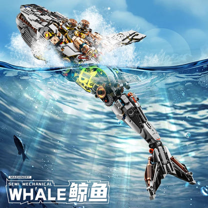 DIY Mechanical Whale Model – LEGO-Compatible Assembly Toy