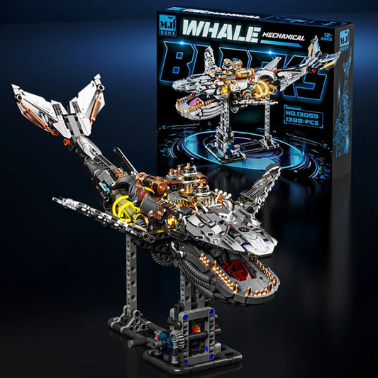 DIY Mechanical Whale Model – LEGO-Compatible Assembly Toy